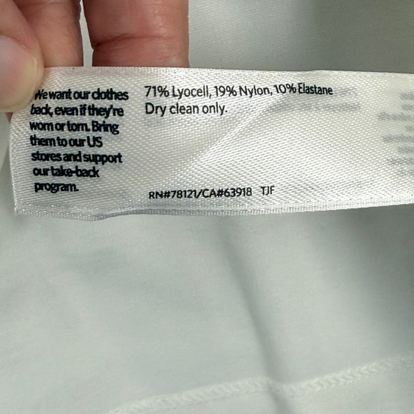 Eileen Fisher Flex Tencel Ponte Ivory Round Neck Zip Front Jacket Medium - Picture 8 of 12